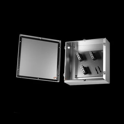 1412 BSS403 | Type 4X, 12 | Stainless Steel Splitter box, 3 or 4 wires, with cover secured by screws | 22L x 20W x 8H (in) | EXM