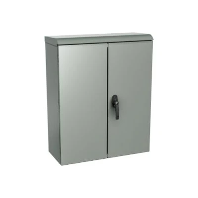 5300 ESDD303616 | Type 3R | Double door enclosure with slopped top and 3 point lock mechanism with padlockable L handle | 30L x 36W x 16H (in) | EXM