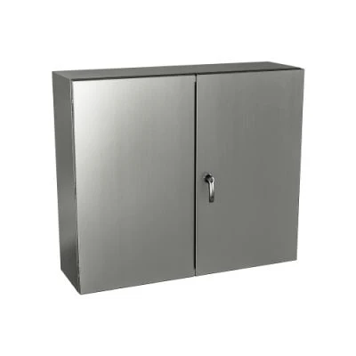 5500 ESSDD426012P | Type 12, 13 | Double door stainless steel enclosure with 3 point latch system, protection against corrosion | 42L x 60W x 12H (in) | EXM
