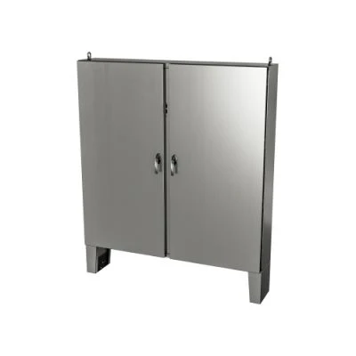 5500 UCDSS727212P | Type 12, 13 | Stainless steel freestanding cabinet for safety disconnect mounted on center post with floor mounting stands | 72L x 72W x 12H (in) | EXM