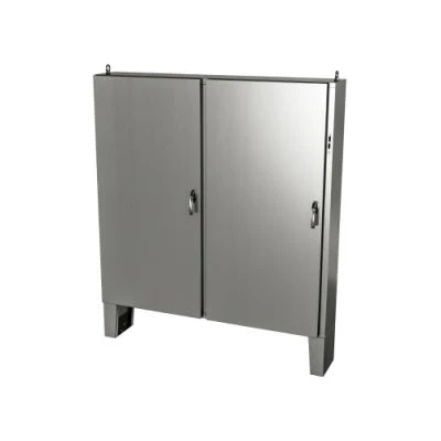 5500 UFDSS727324P | Type 12, 13 | Stainless steel freestanding cabinet for safety disconnect mounted on right flange with floor mounting stands | 72L x 73W x 24H (in) | EXM