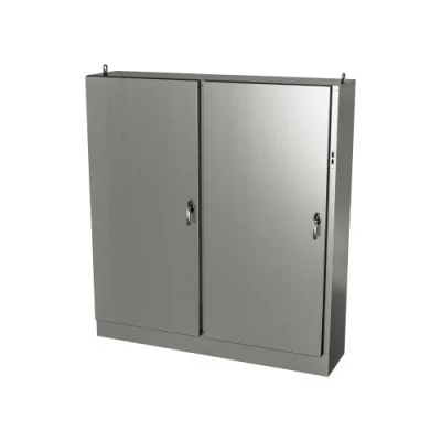 9500 U2DSS9078246 | Type 12, 13 | Stainless steel double door freestanding cabinet for safety disconnect mounted on right flange | 90L x 78W x 24H (in) | EXM