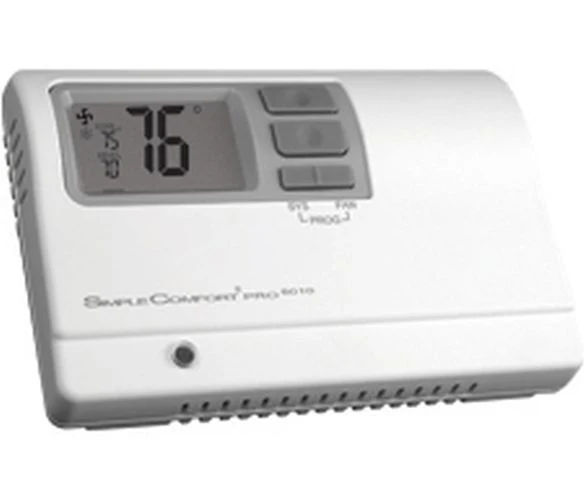 SC5010 | Thermostat, 7-Day, 5-1-1 or 5-2 programmable,1-stage heat/cool or 1-stage heatpump, auto-changeover, soft buttons, backlit, min/max temperature limiting, field calibration, remote sensing, SimpleSet target programming, dual power. | ICM Controls