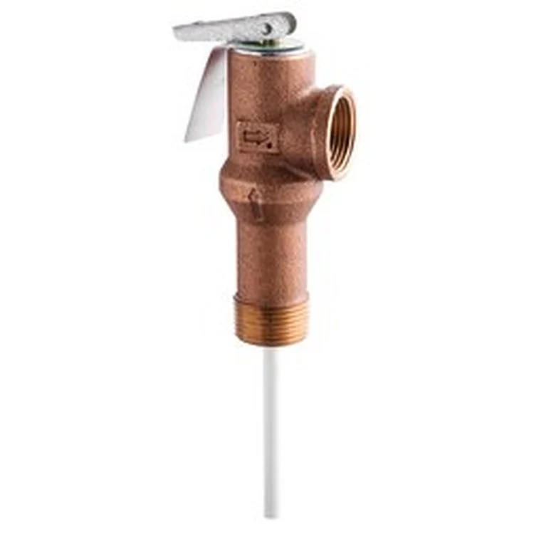 0066445 | Relief Valve Temperature and Pressure Self Closing with Extended Shank 3/4 Inch Male x Female Bronze 75-150 Pounds per Square Inch 210 Degrees Fahrenheit for Water Heaters | Not Selected