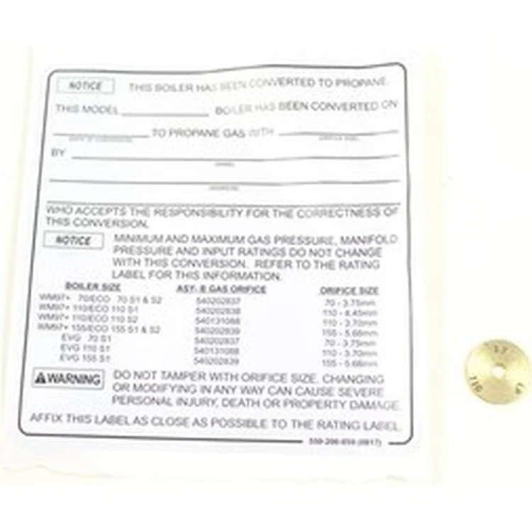 540131088 | Conversion Kit Propane Orifice for WM97+/ECO 110 | Not Selected