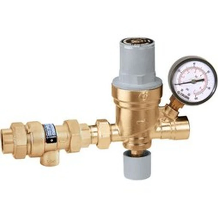 573017A | Autofill Assembly Combo with Backflow Preventer and Pressure Gauge 1/2 Inch Press Union x Female Brass 573017A 175 Pounds per Square Inch | Caleffi